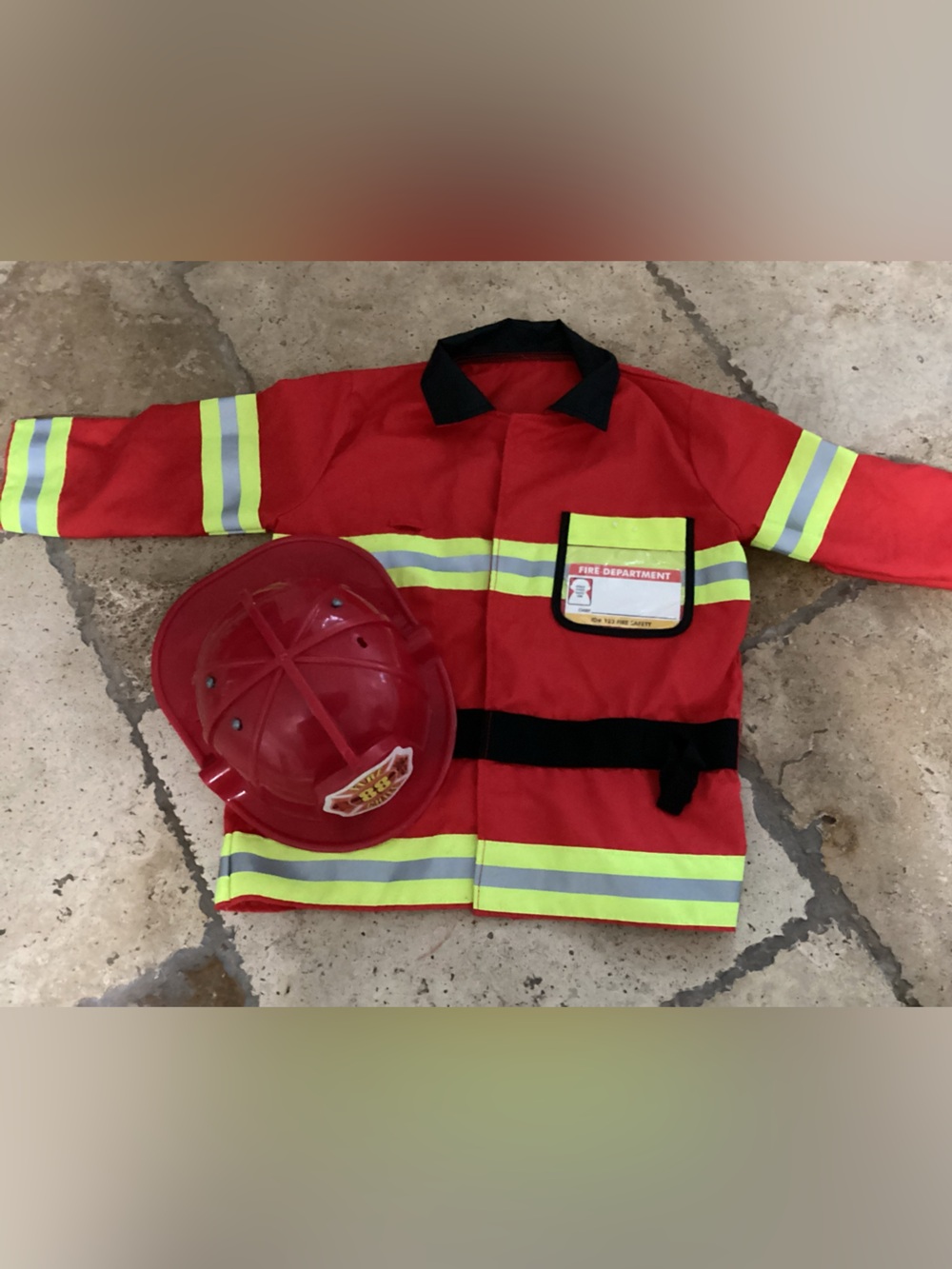 Melissa & Doug Fire Chief Firefighter Jacket DressUp Role Play Costume